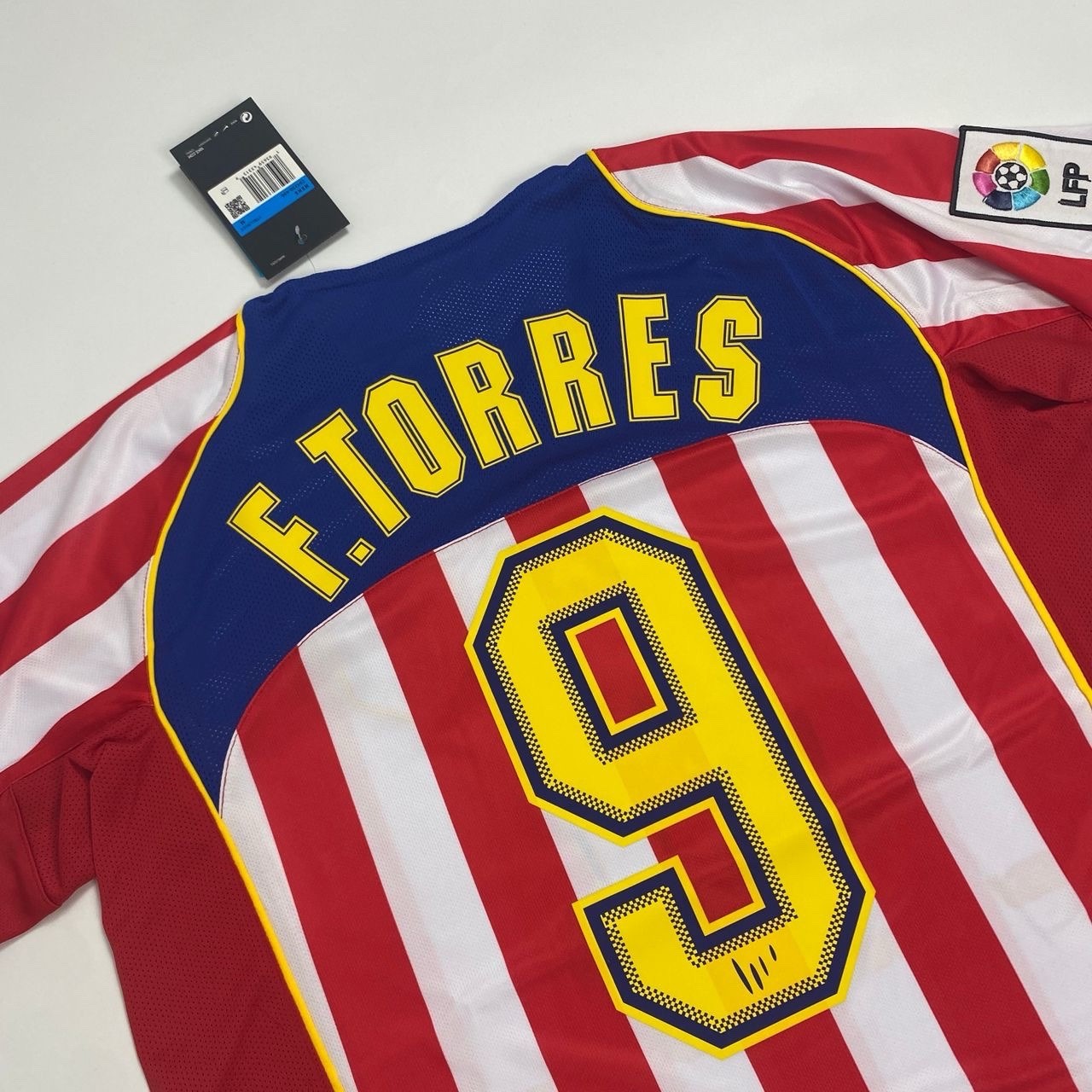 2005 Athletico Home Retro Jersey Torres #9 Vintage Short Sleeve Iconic Red Blue