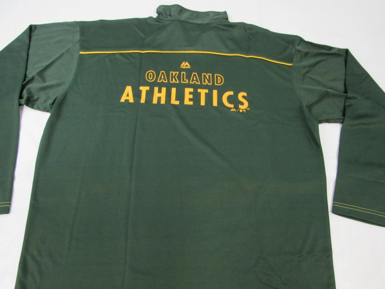 Oakland A’s Athletics Mens Sizes 3XL-4XL-Tall Polyester 1/4 Zip Majestic Shirt