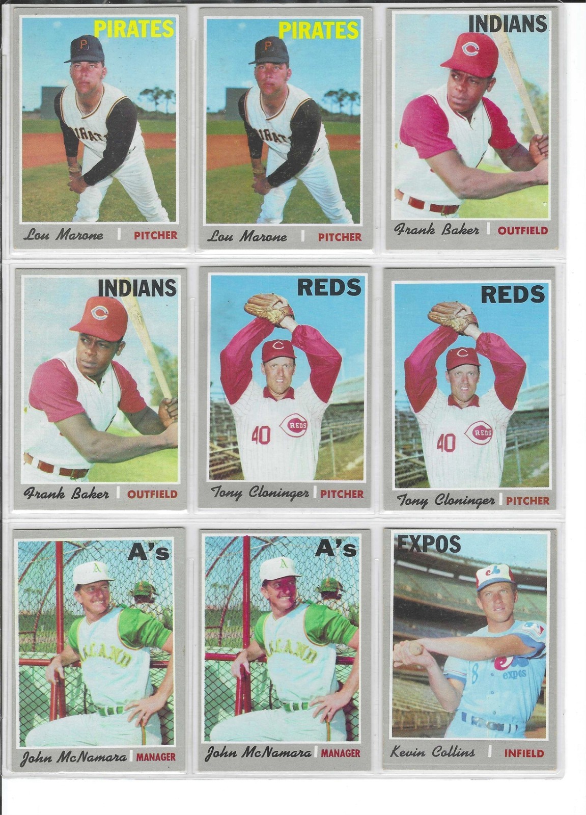 1970 TOPPS BASEBALL CARD HIGH NUMBER SINGLES (634-720)