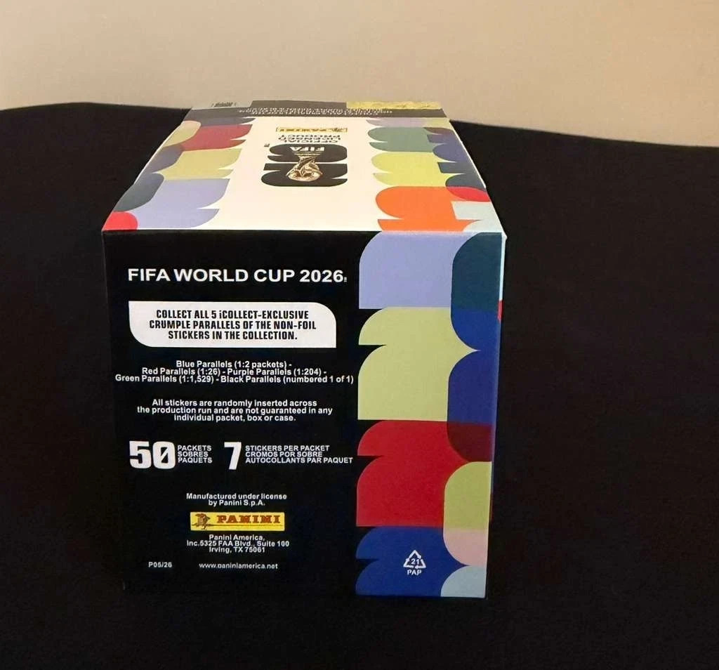 FIFA World Cup 2026 Official Sticker Collection – 50 Pack Box US