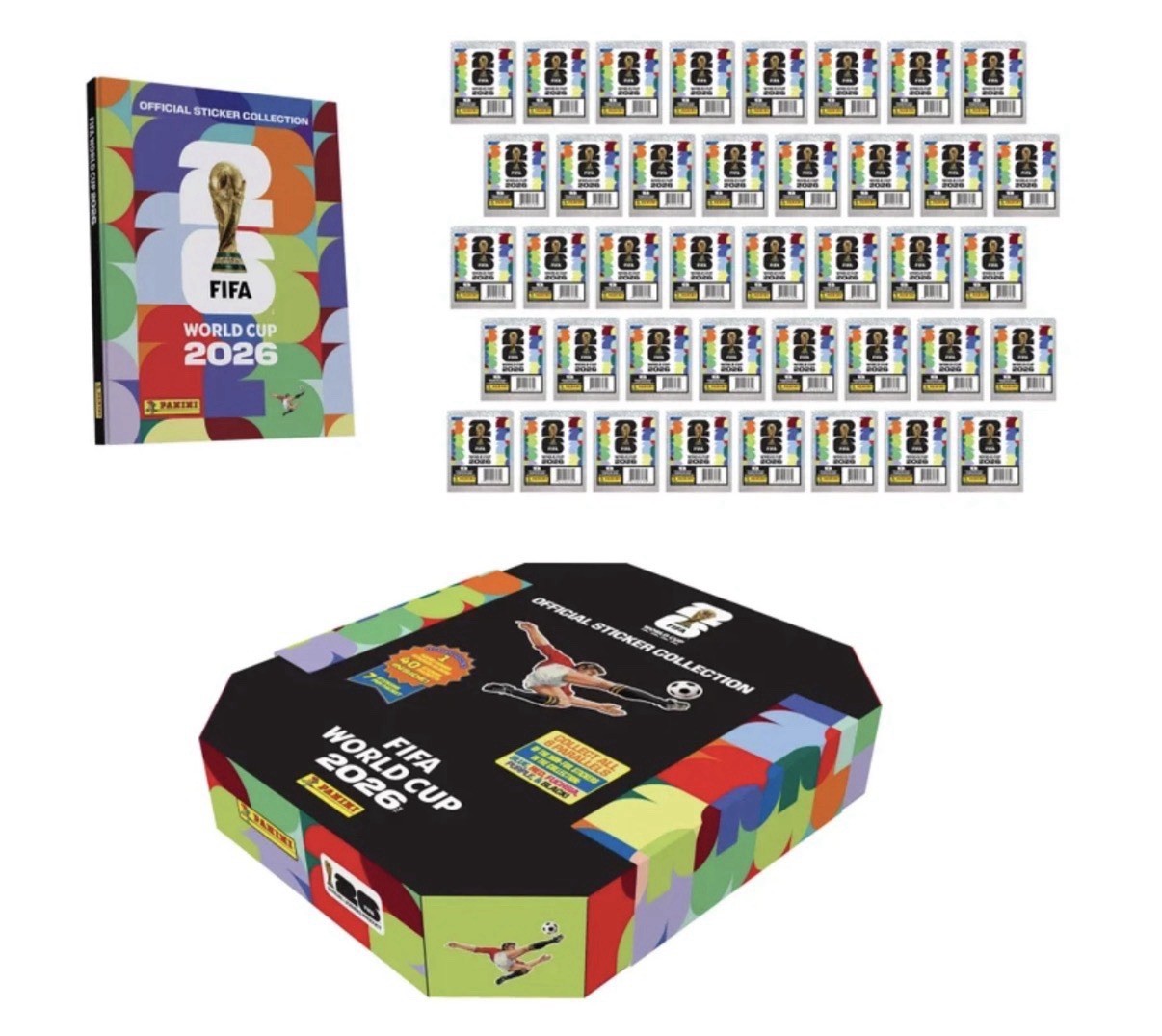 PANINI Soccer FIFA WORLD CUP 2026 Sticker Stadium Box 40 Packs Hard Cover Album