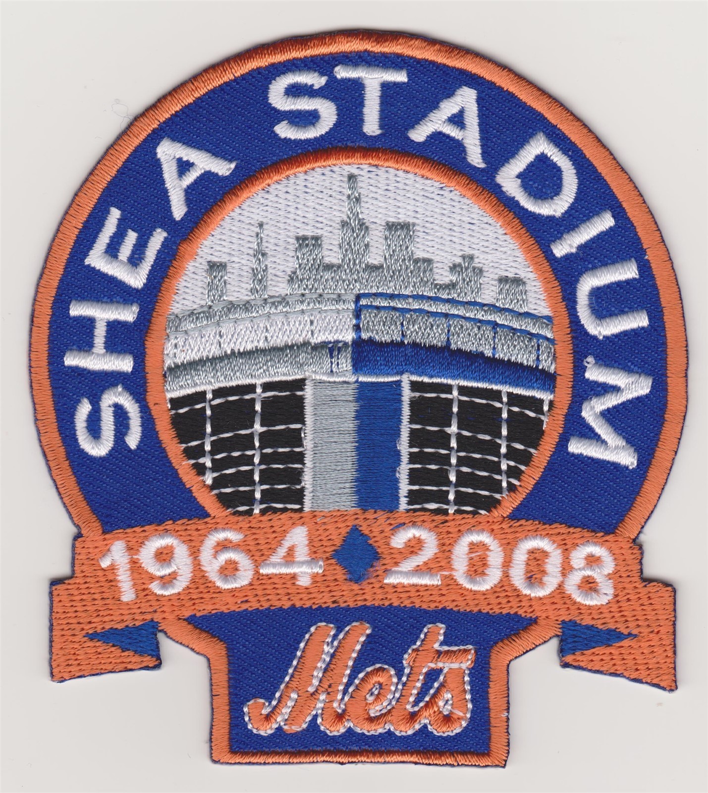 New York Mets Shea Stadium 1964-2008 3 1/2″ x4″ Iron On Patch *New* #608