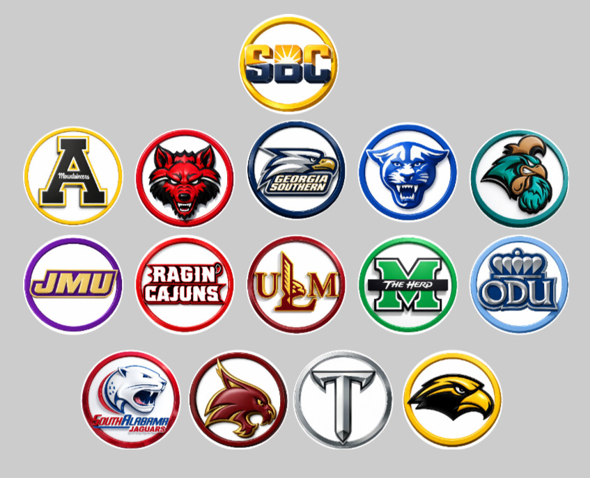 Handcrafted D1 Football Fan Standing 1″ Magnets. All 136 Teams.