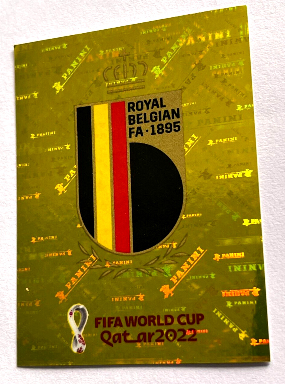 2022 FIFA WC Qatar Panini Sticker #362 BEL 1 BELGIUM SHIELD Brazil Edition