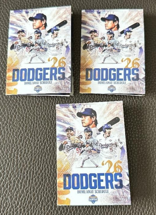 LOS ANGELES DODGERS 2026 POCKET SCHEDULE SET OF 3 SHOHEI OHTANI FREEMAN NAKAMOTO