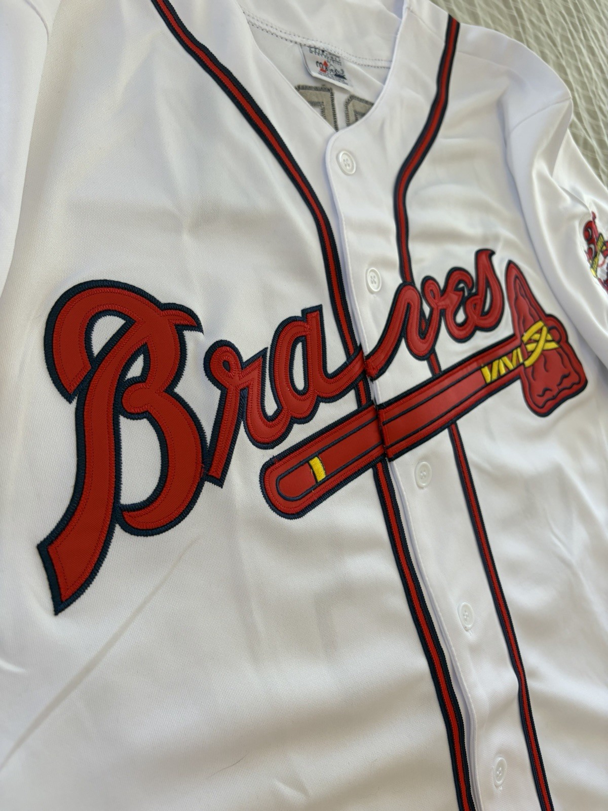 NWT Greg Maddux Atlanta Braves 1995 World Series Home White Jersey Men’s