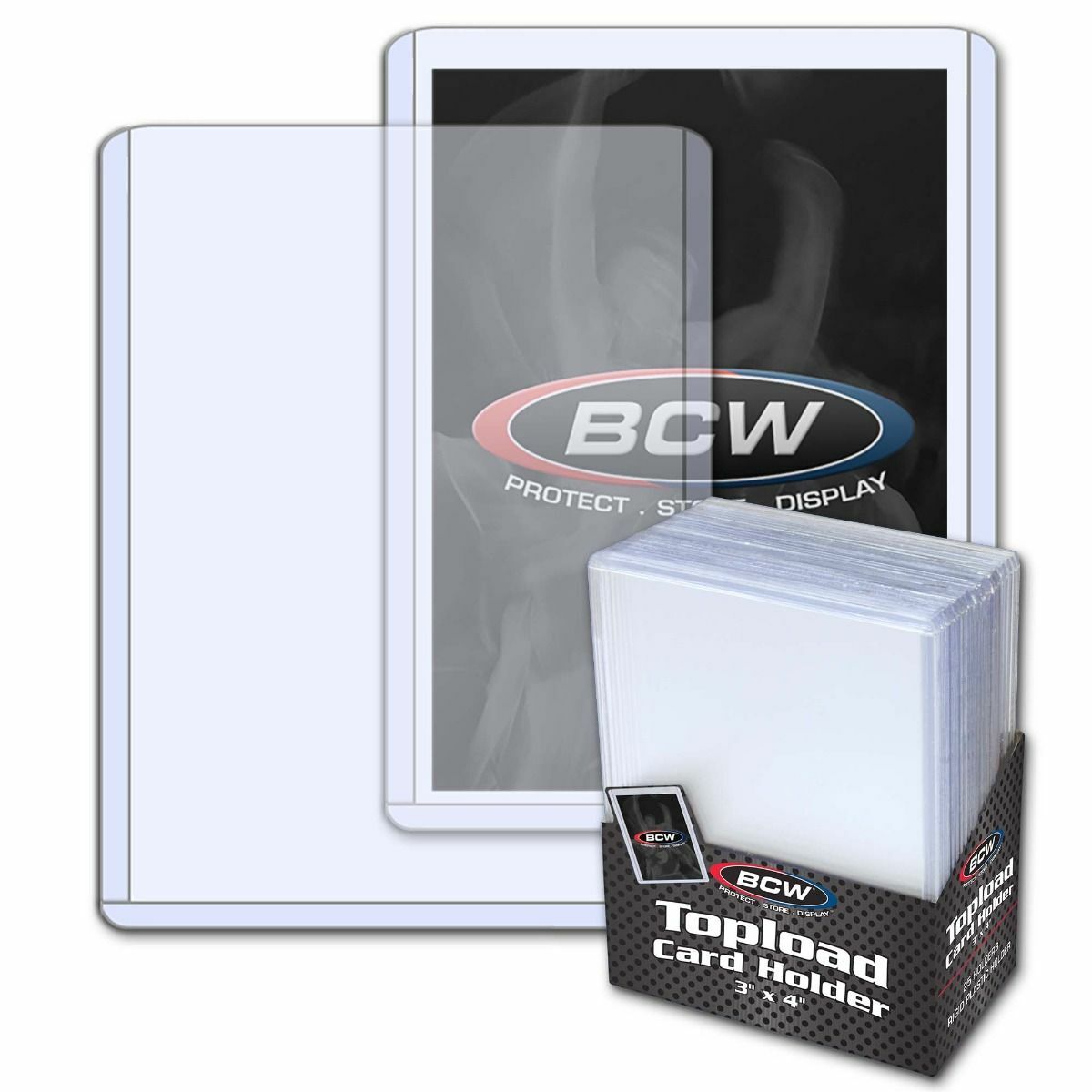(25) 1 Pack BCW Regular Baseball Trading Card Toploader Holders 3×4