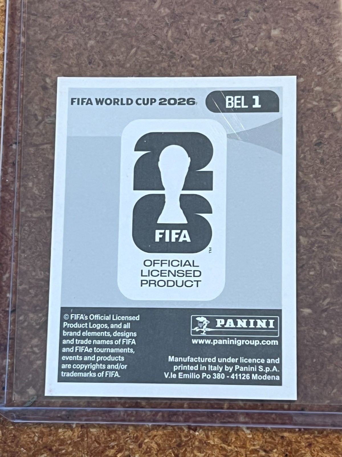 2026 Panini FIFA World Cup Soccer Sticker US Edition # BEL 1 Belgium Foil