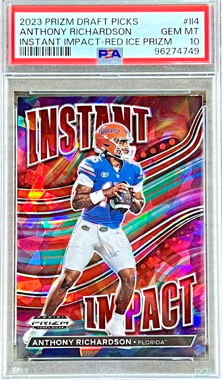 2023 Pan. Anthony Richardson #II4 (RED ICE) PSA 10 MINT (ROOKIE) (LOW POP: 28)