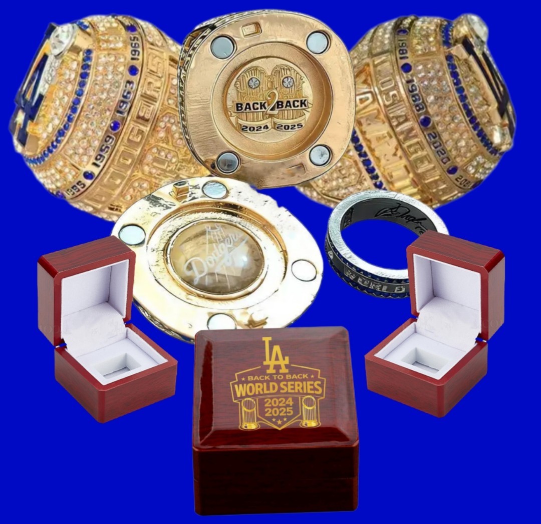 Series World New Los Angeles Dodgers Championship Ring & Box SHIPS IN 24 HOURS !