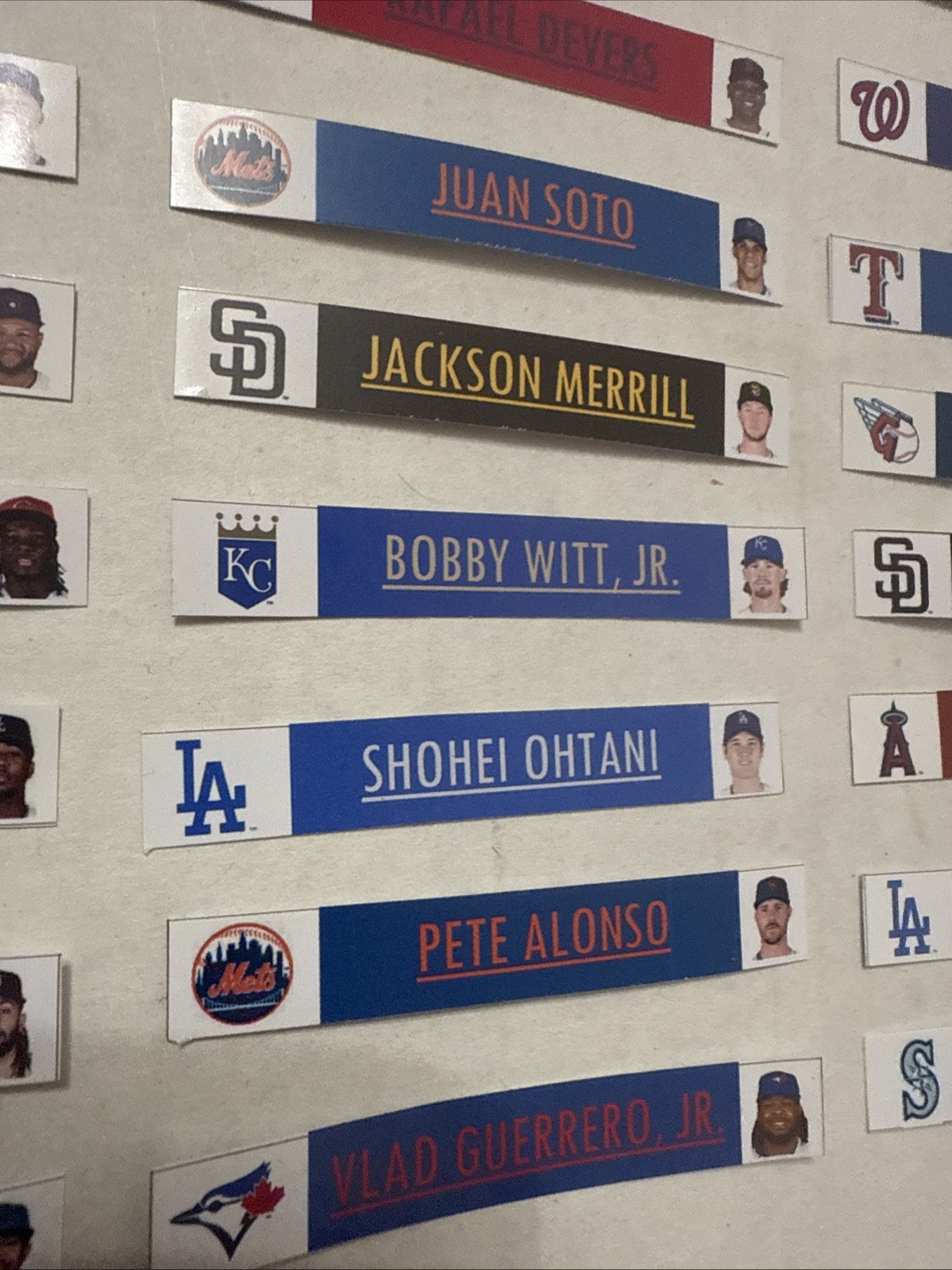 (30) MLB Star Player Sticker Labels for BCW Card Dividers – Labels ONLY