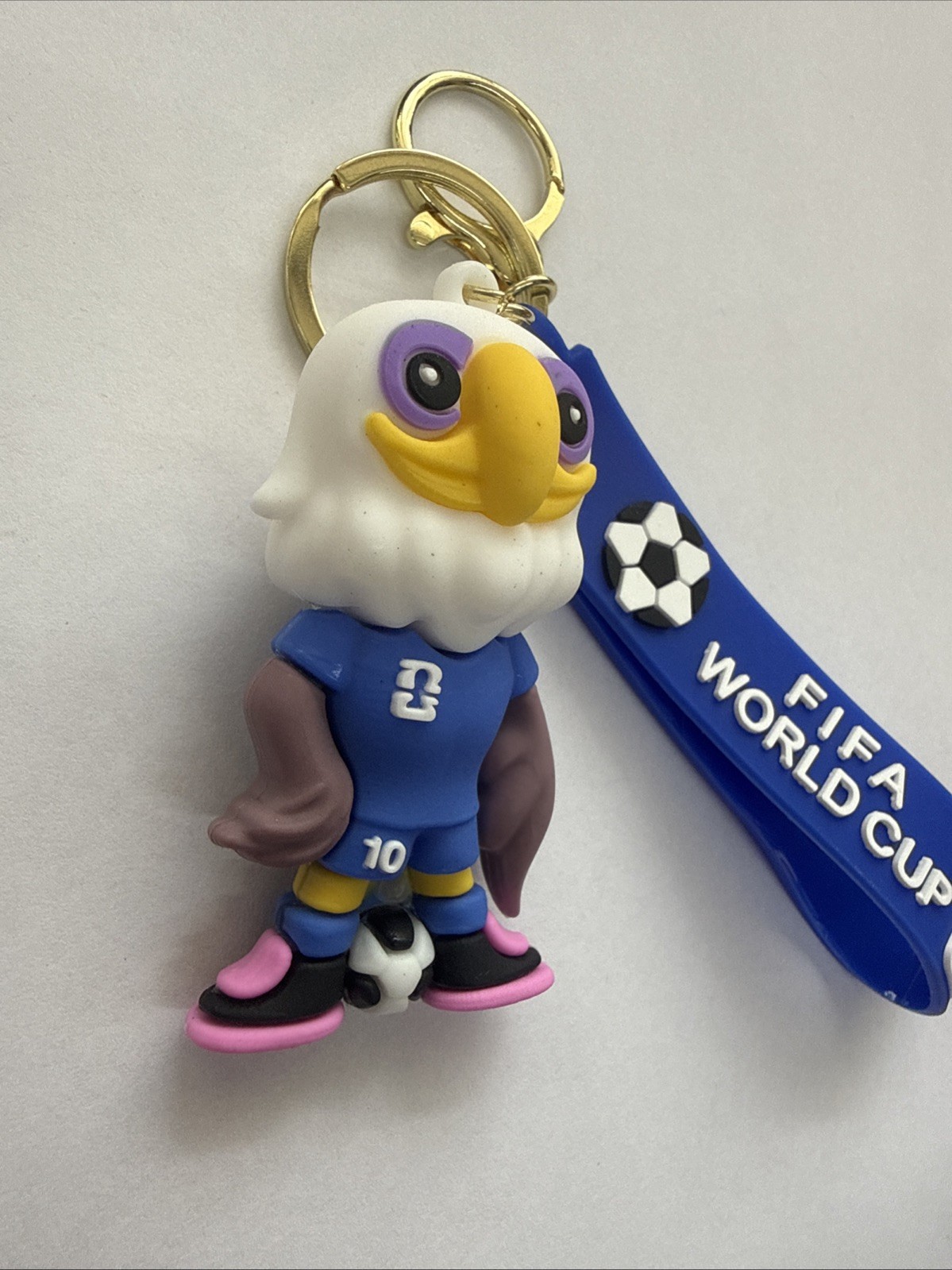 FIFA World Cup 2026 USA Mascot Clutch the Bald Eagle 3D Keychain
