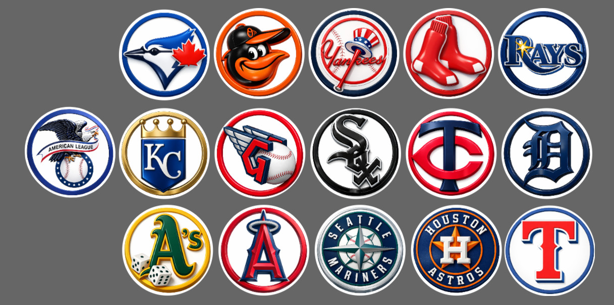 NEW Handmade Baseball Team Magnets 2″ FULL SET/ALL 30 TEAMS. For Fan Standings