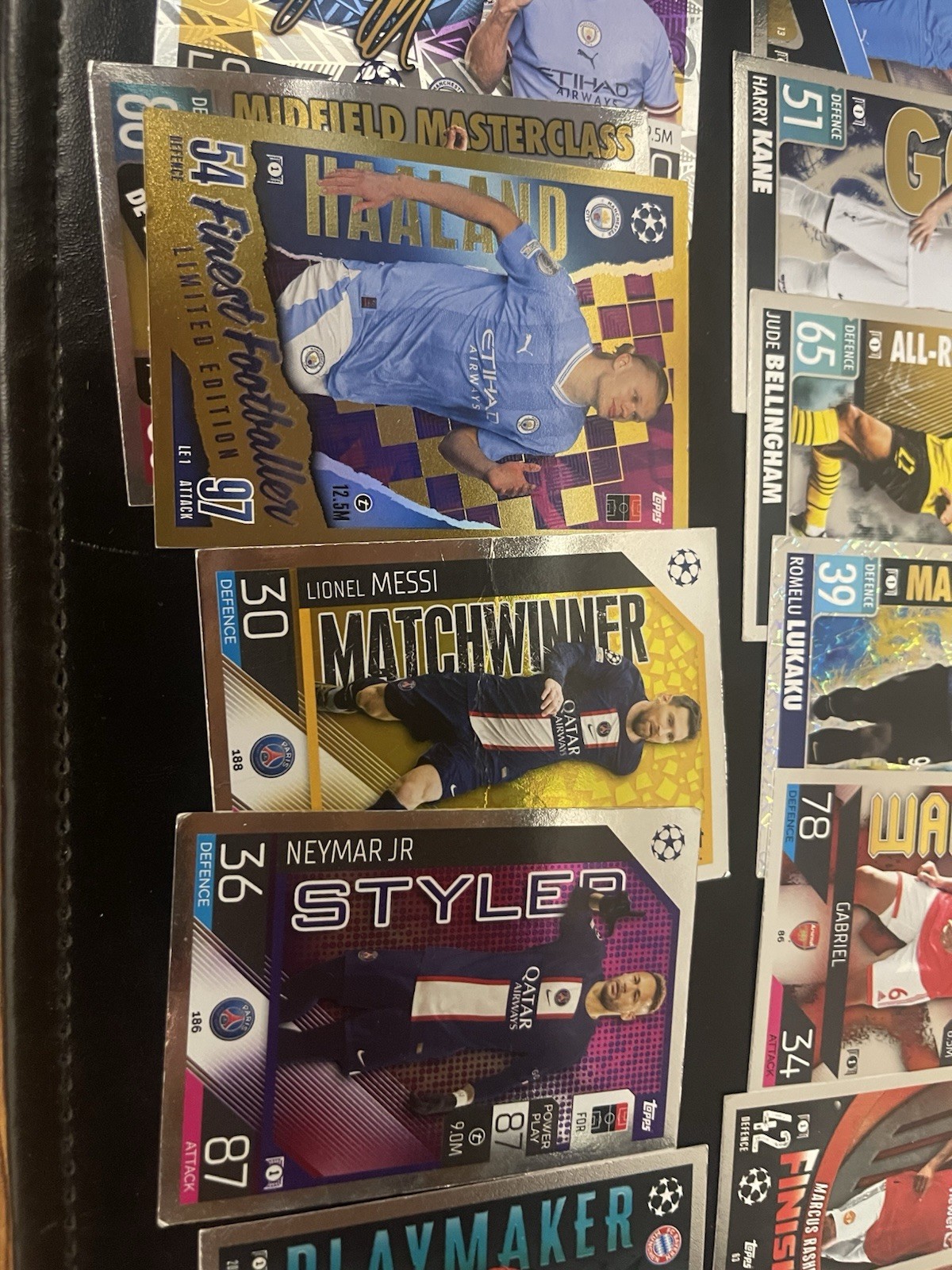 lot Topps 400 Soccer football Cards silver Chrome Gold Europe Messi Halland