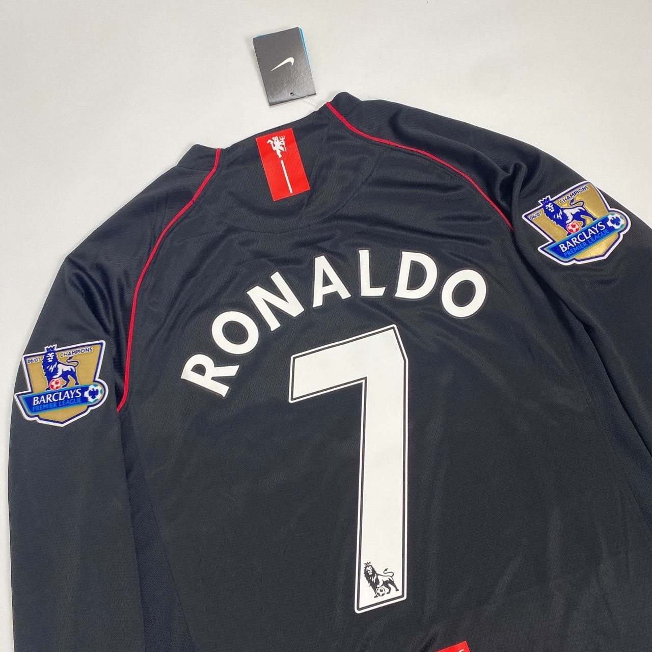 7/8 Man United Away Retro Jersey Ronaldo #7 Long Sleeve Vintage Retro Iconic