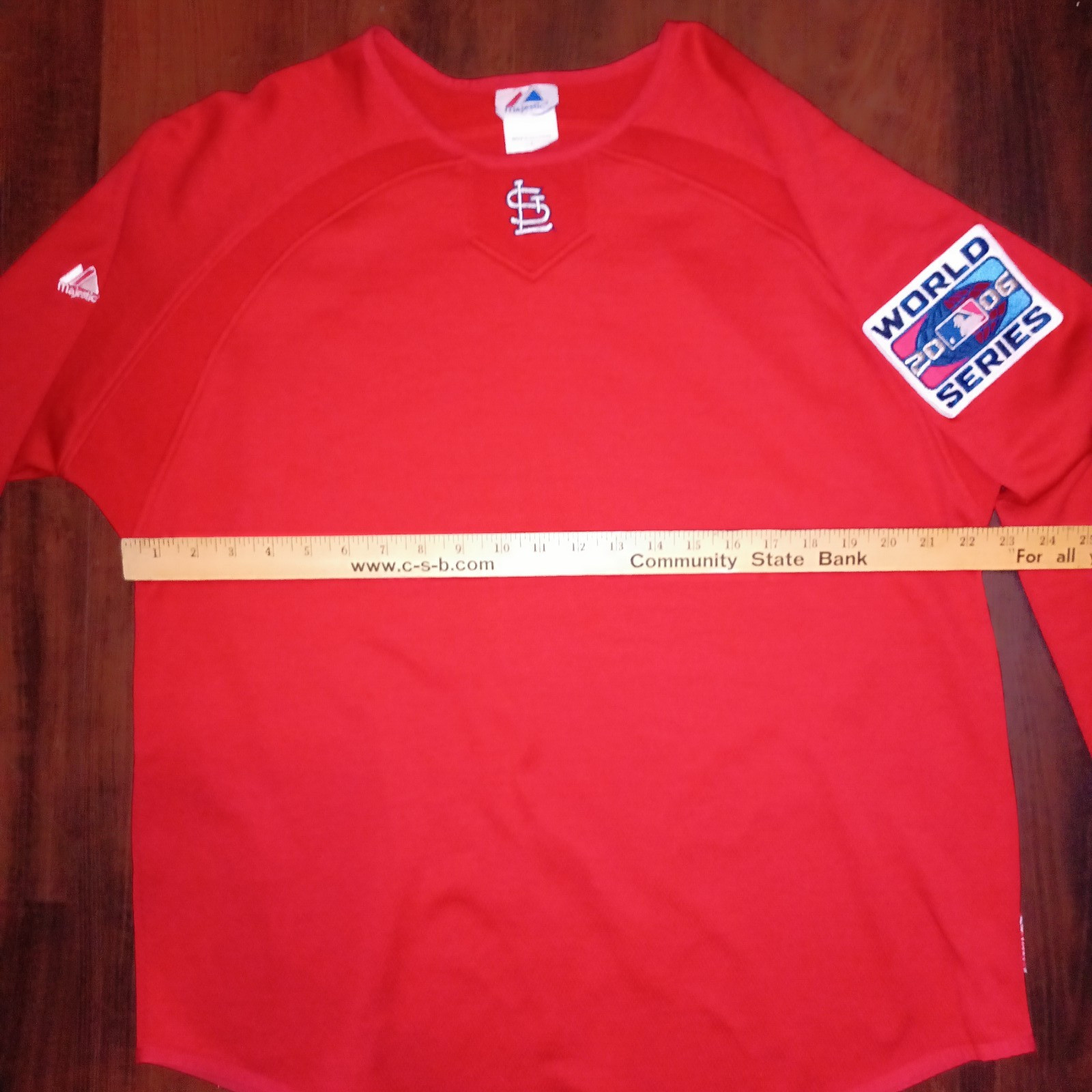 Authentic 2006 St Louis Cardinals World Series Champion Red Pullover – Large