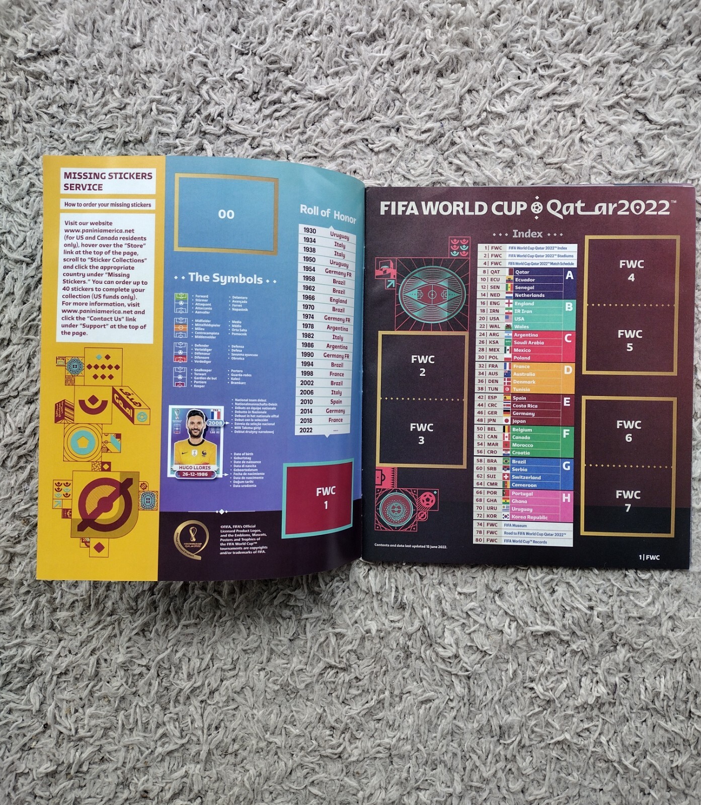 Empty album football FIFA WC World cup QATAR 2022 Panini