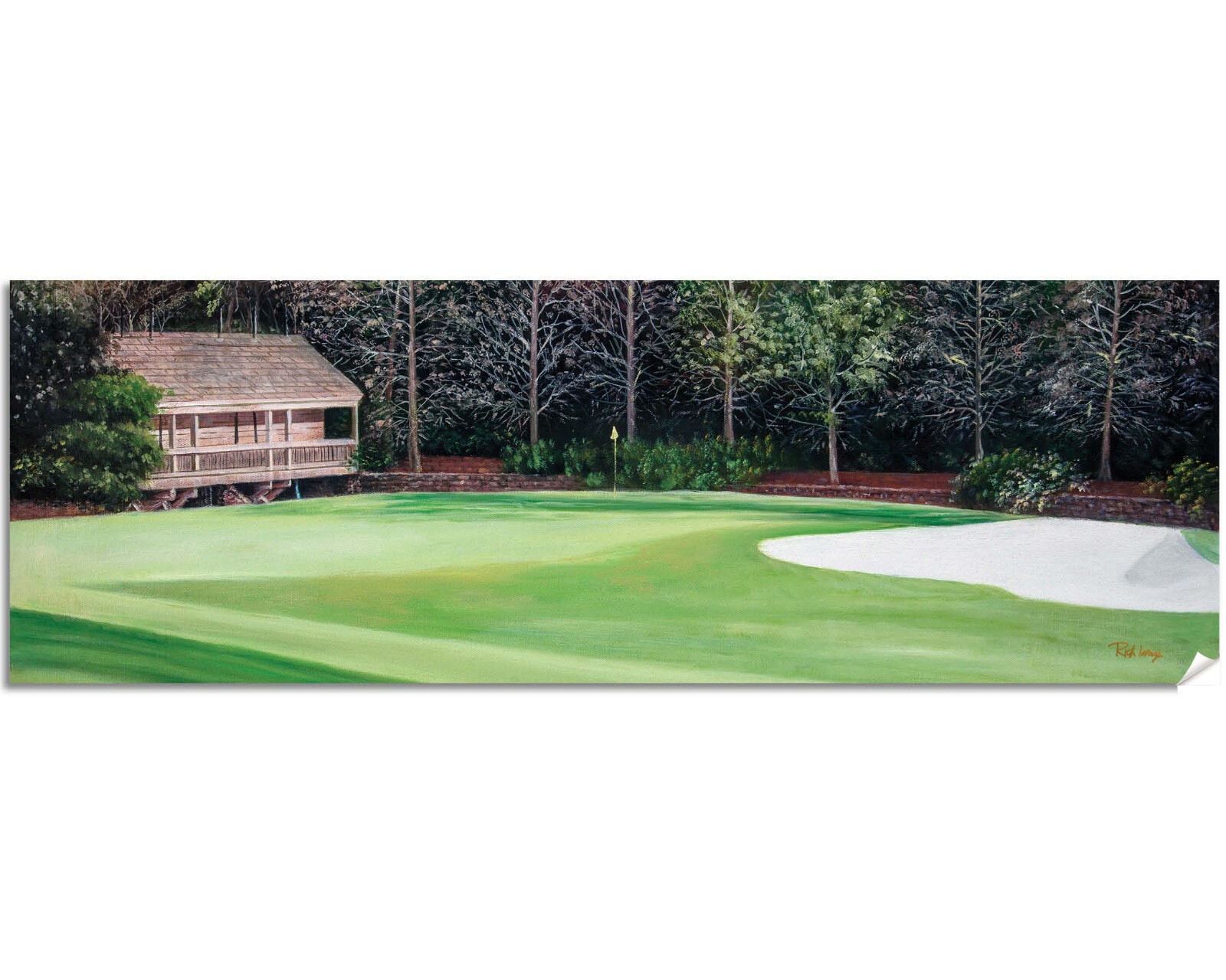 Augusta National Golf Holes 11 12 13 Amen Corner 3 Prints Masters Azalea Pan4
