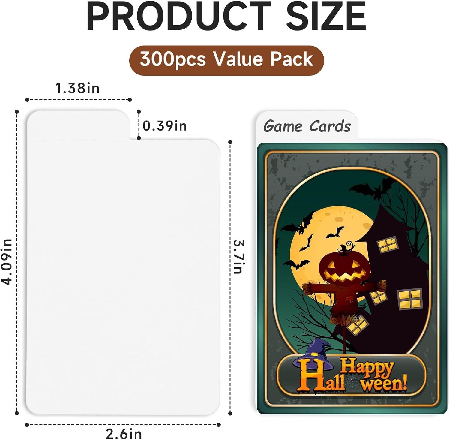 300 Pieces Trading Card Dividers, Blank Paper Card Dividers White Card Separator