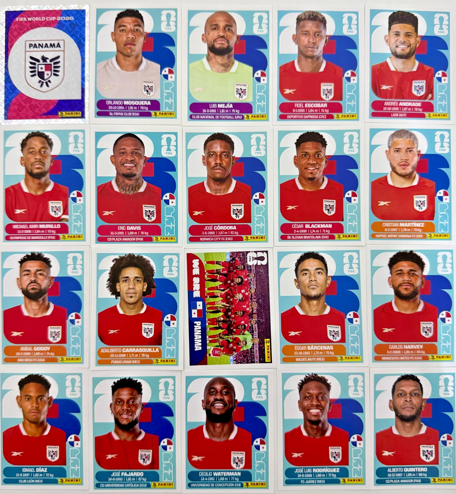 2026 Panini FIFA World Cup Panama Stickers Pick Your Number PAN2-PAN20