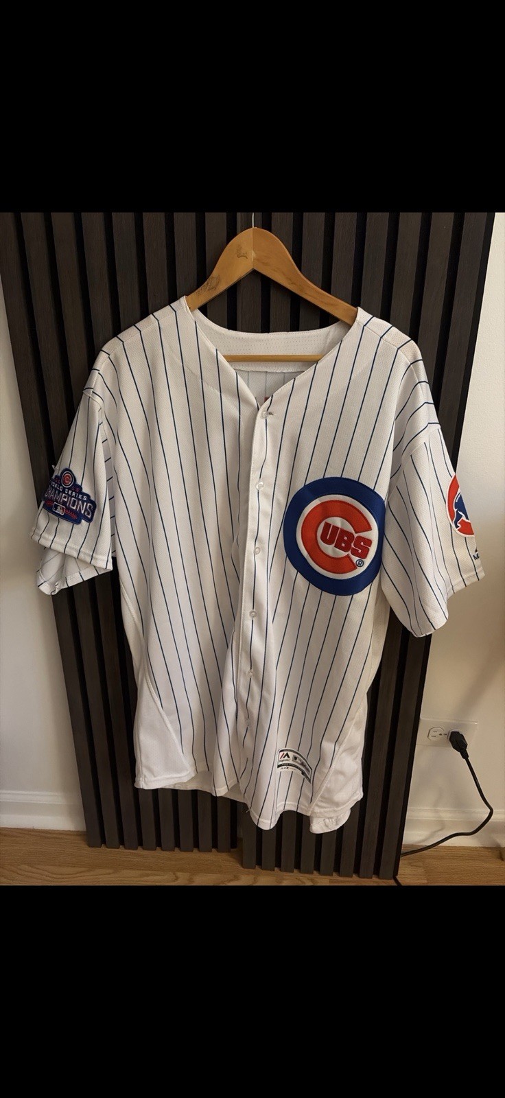 Chicago Cubs Anthony Rizzo44 Majestic Authentic Flex Base Jersey 2016 WS Patch44