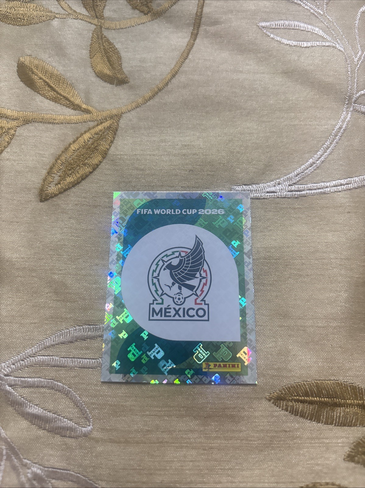 MEXICO EMBLEM FOIL PANINI STICKER FIFA WORLD CUP 2026 USA-MEX-CAN