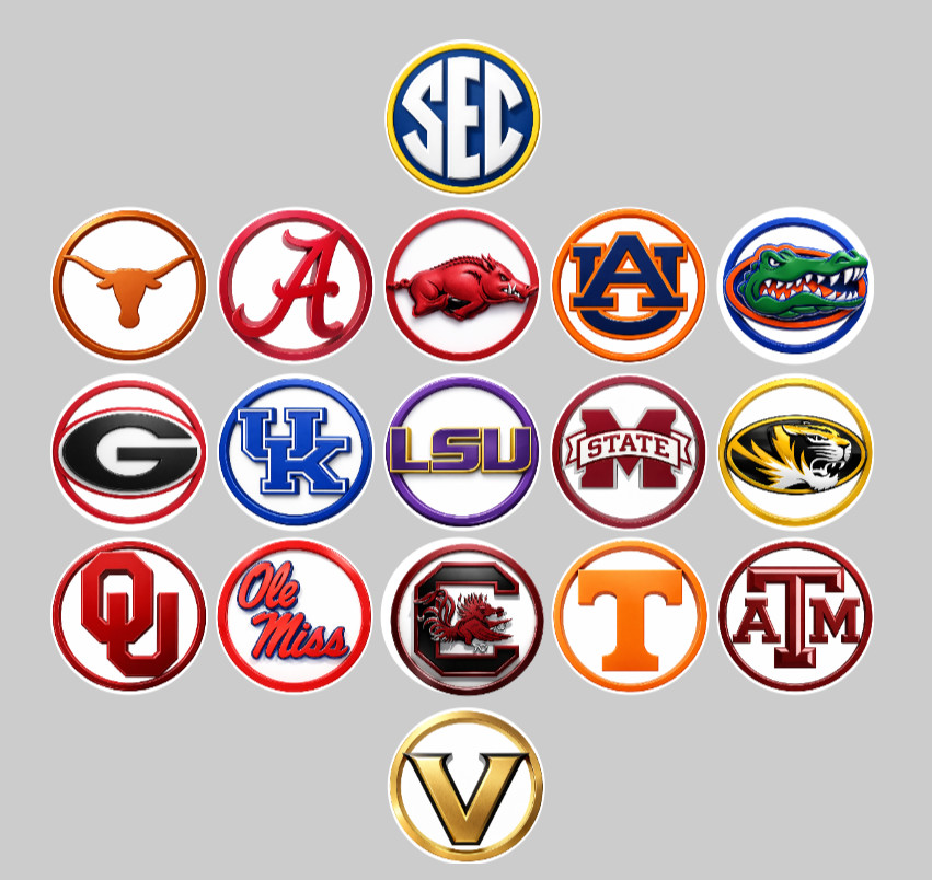 Handcrafted D1 Football Fan Standing 1″ Magnets. All 136 Teams.