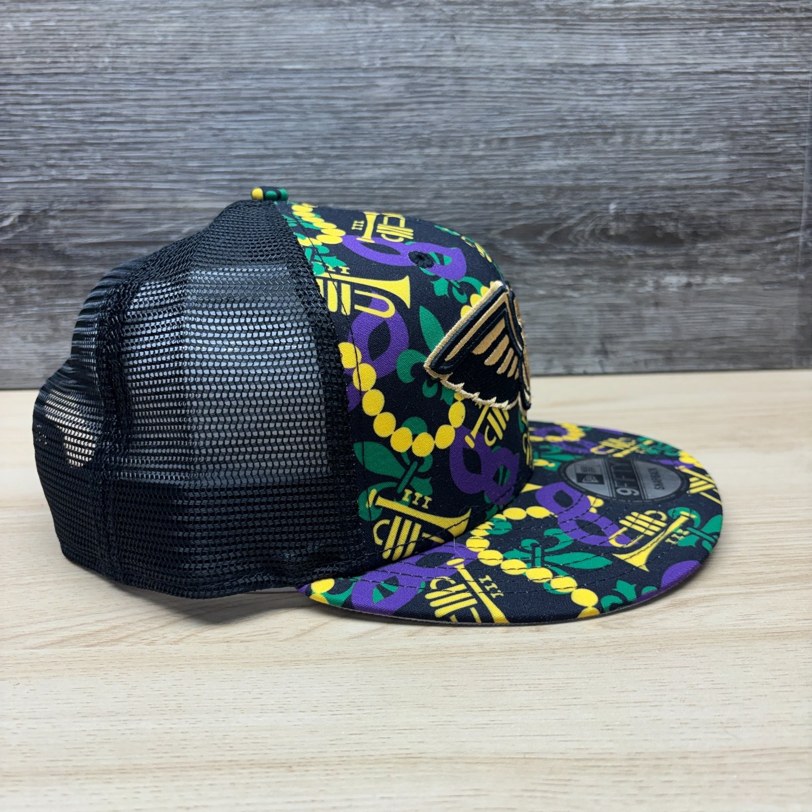 New Orleans Pelicans Hat Cap Snap Back Multi-Color NBA Basketball Mardi Gras
