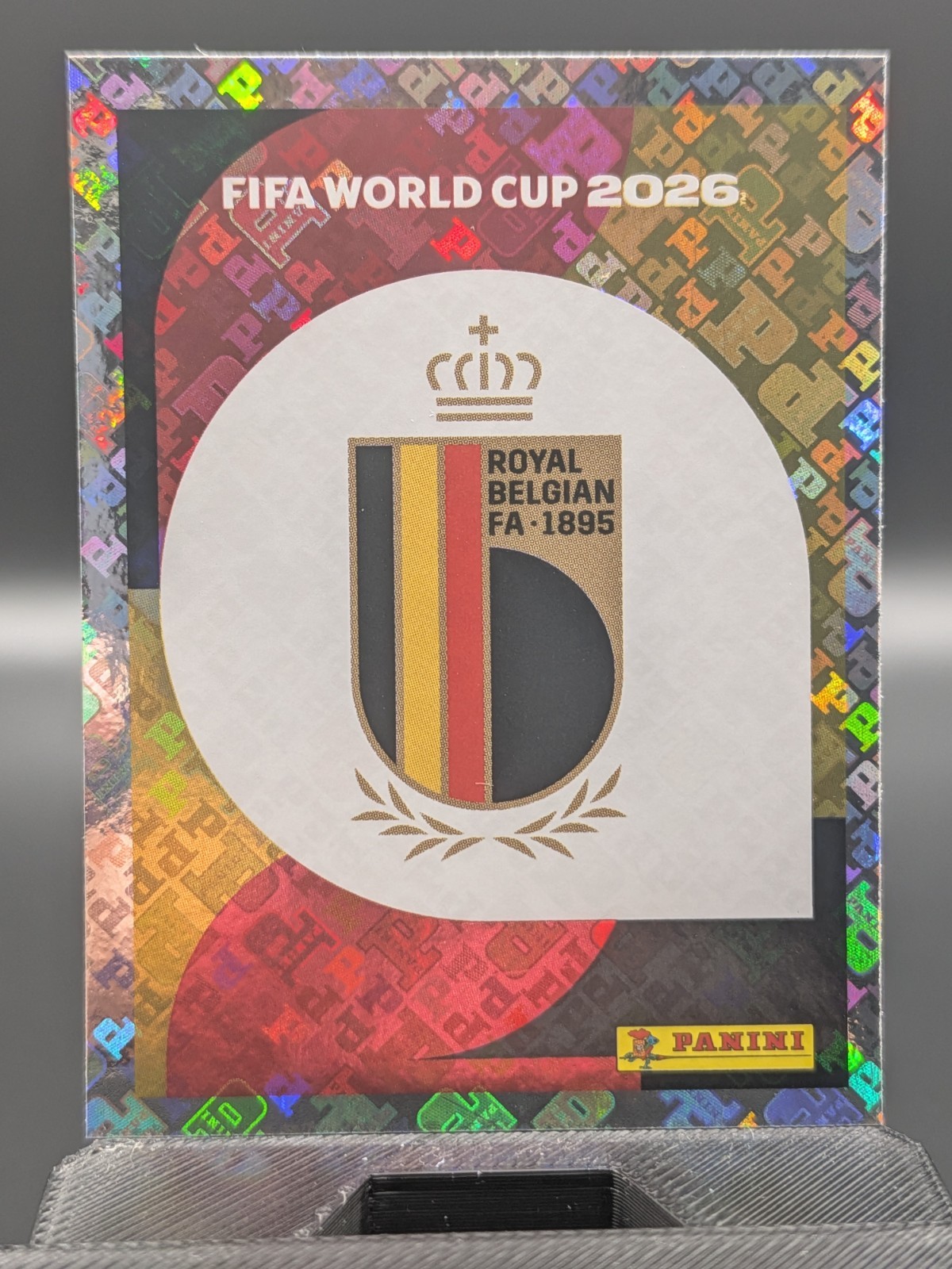 Panini FIFA World Cup 2026 Belgium BEL 1 Holo Foil Team Logo Sticker