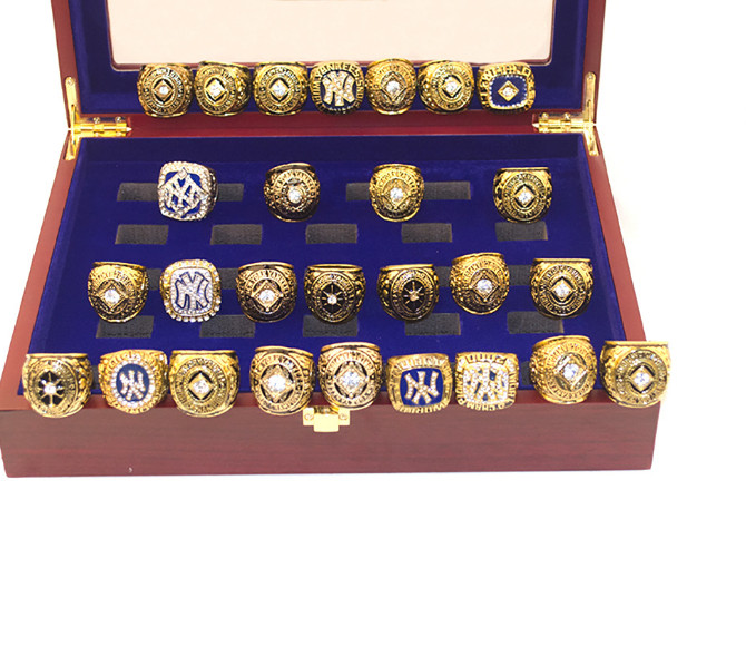 27 PCS New York Yankees World Series Championship Rings Complete Set With Box