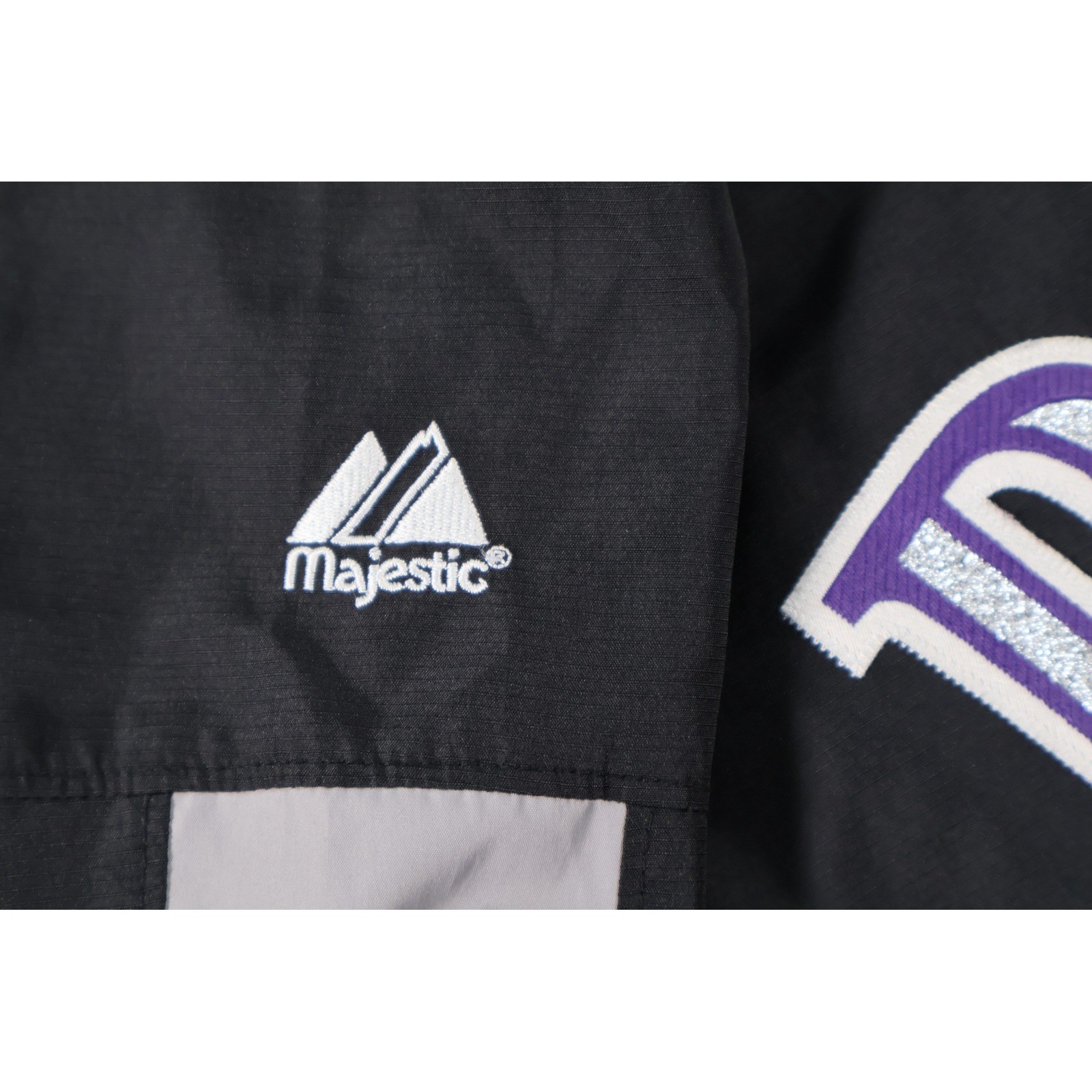 Colorado Rockies Jacket Mens XL Black MLB Baseball Pullover Windbreaker Majestic