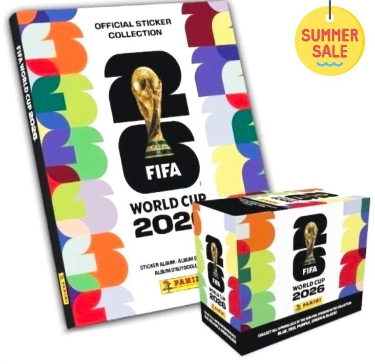 PRESALE Panini FIFA World Cup 2026 Stickers – Hardcover Album + 50 packet BOX