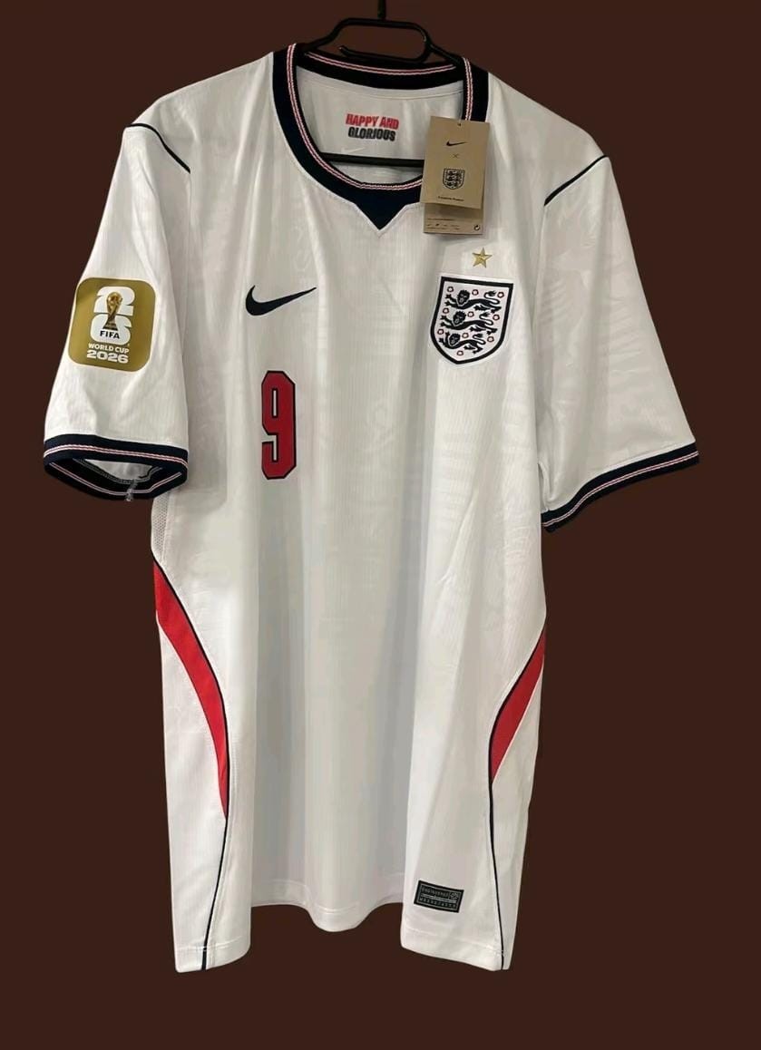 England 2026 Home Jersey Harry Kane #9 World Cup 2026 Patch NWT