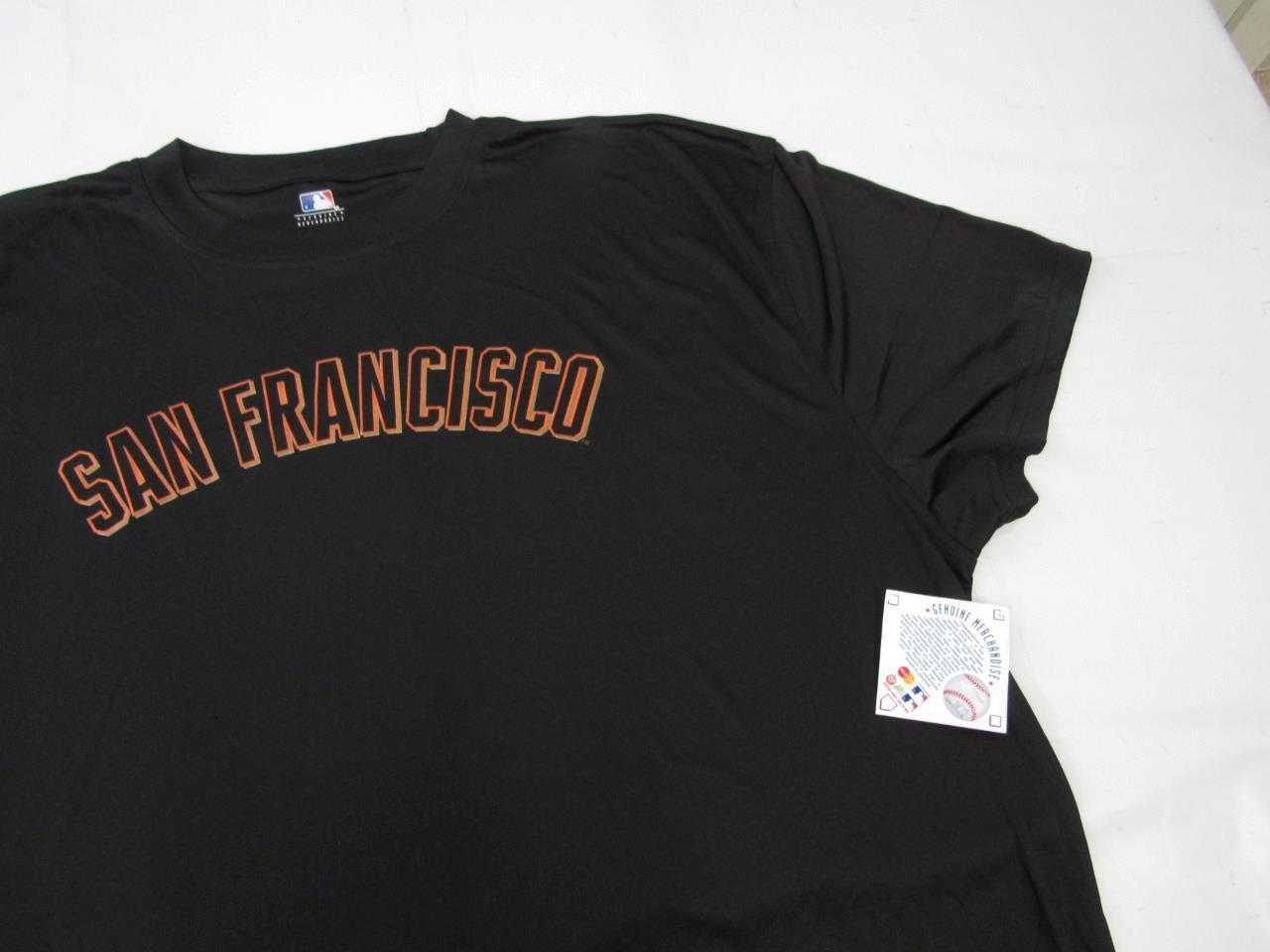 New San Francisco Giants Mens Sizes 3XL-4XL Majestic Polyester Black Shirt