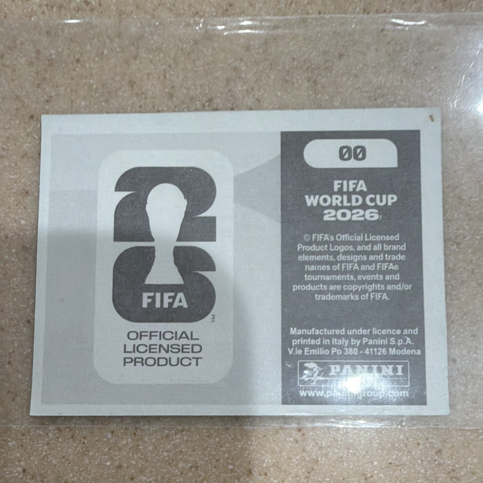 Panini FIFA World Cup 2026 Soccer Sticker #00 Hologram Non-Stuck