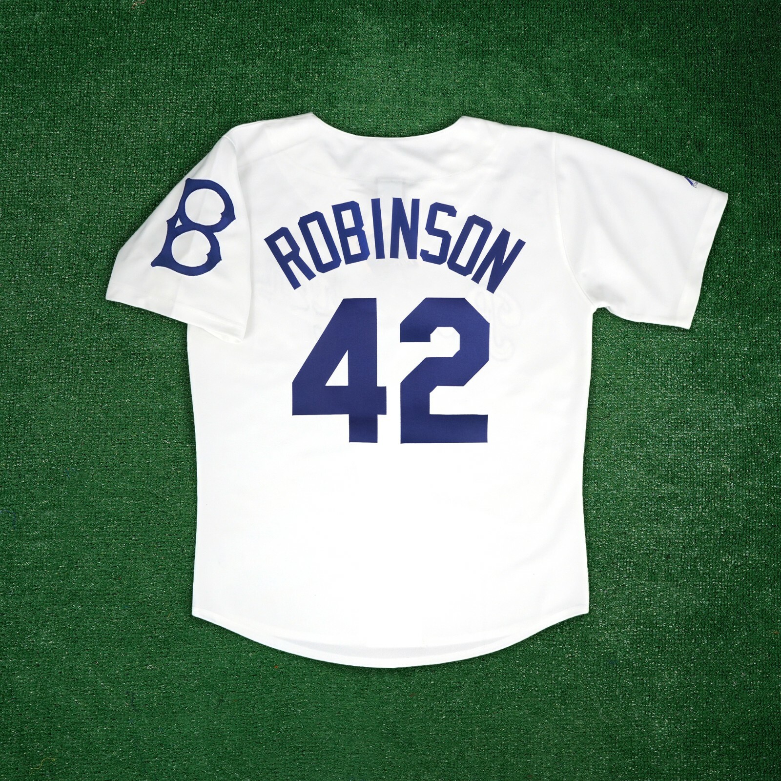 Jackie Robinson Brooklyn Dodgers Men’s Home White Cooperstown Jersey w/ Patch