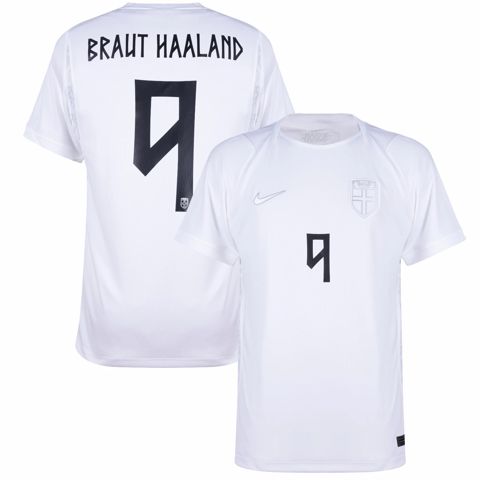 Braut #9 Halland Norway 2026 3rd White Jersey MEN