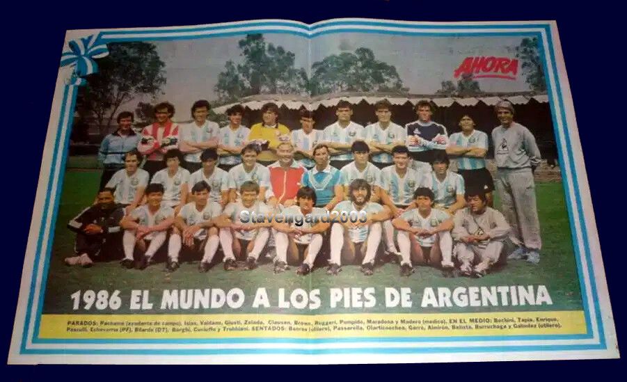 FIFA WORLD CUP Mexico 1986 ARGENTINA CHAMPION – MARADONA – Poster 55 x 36 cm