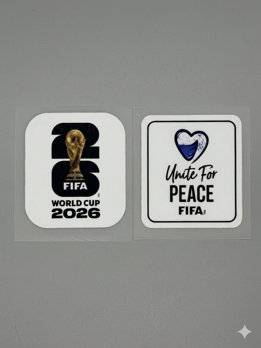 2026 FIFA World Cup Patch Soccer Jersey Iron On White & Group Stage Round 1