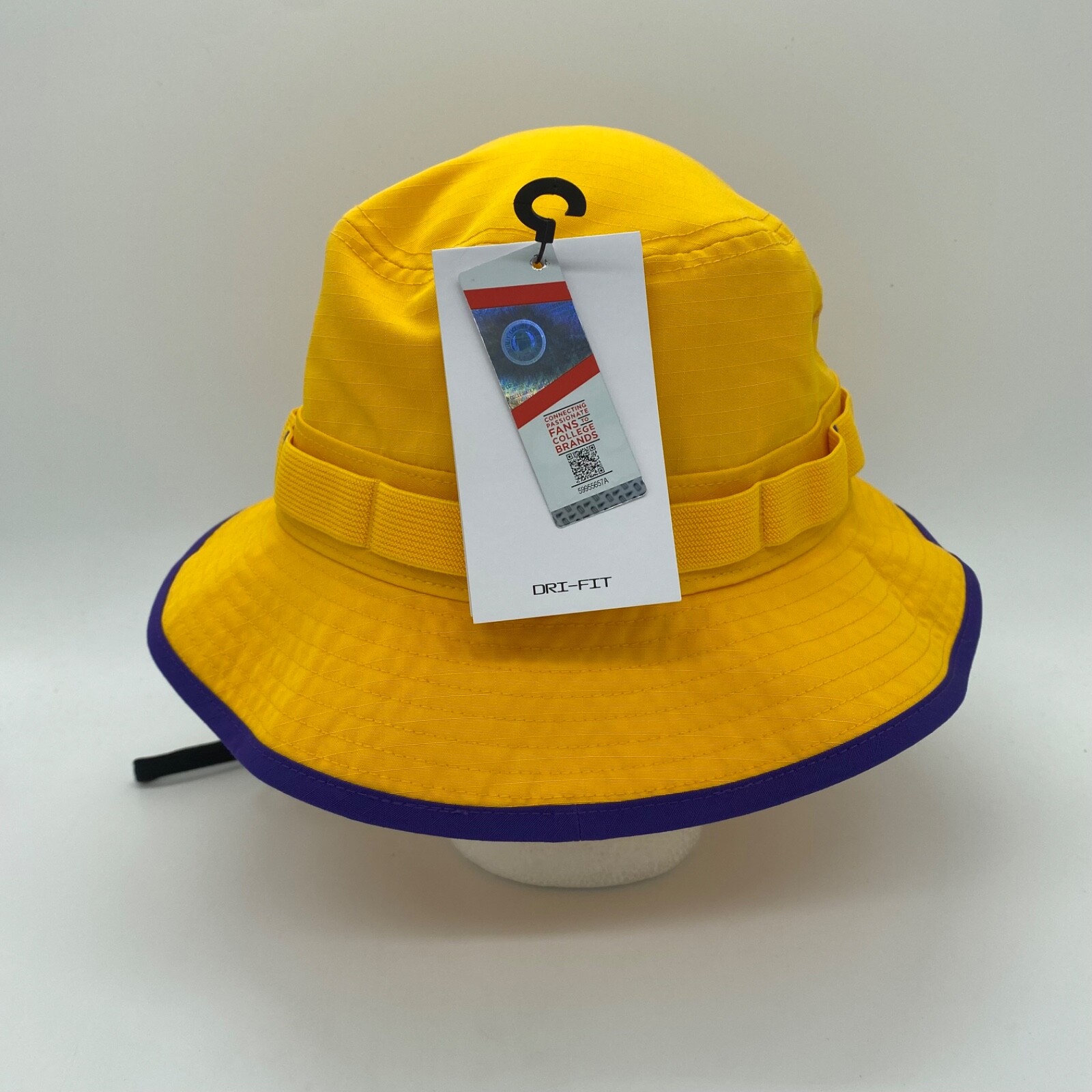 Nike Unisex Adult Dri-Fit LSU Tigers Bonnie Bucket Hat Yellow Purple Size M