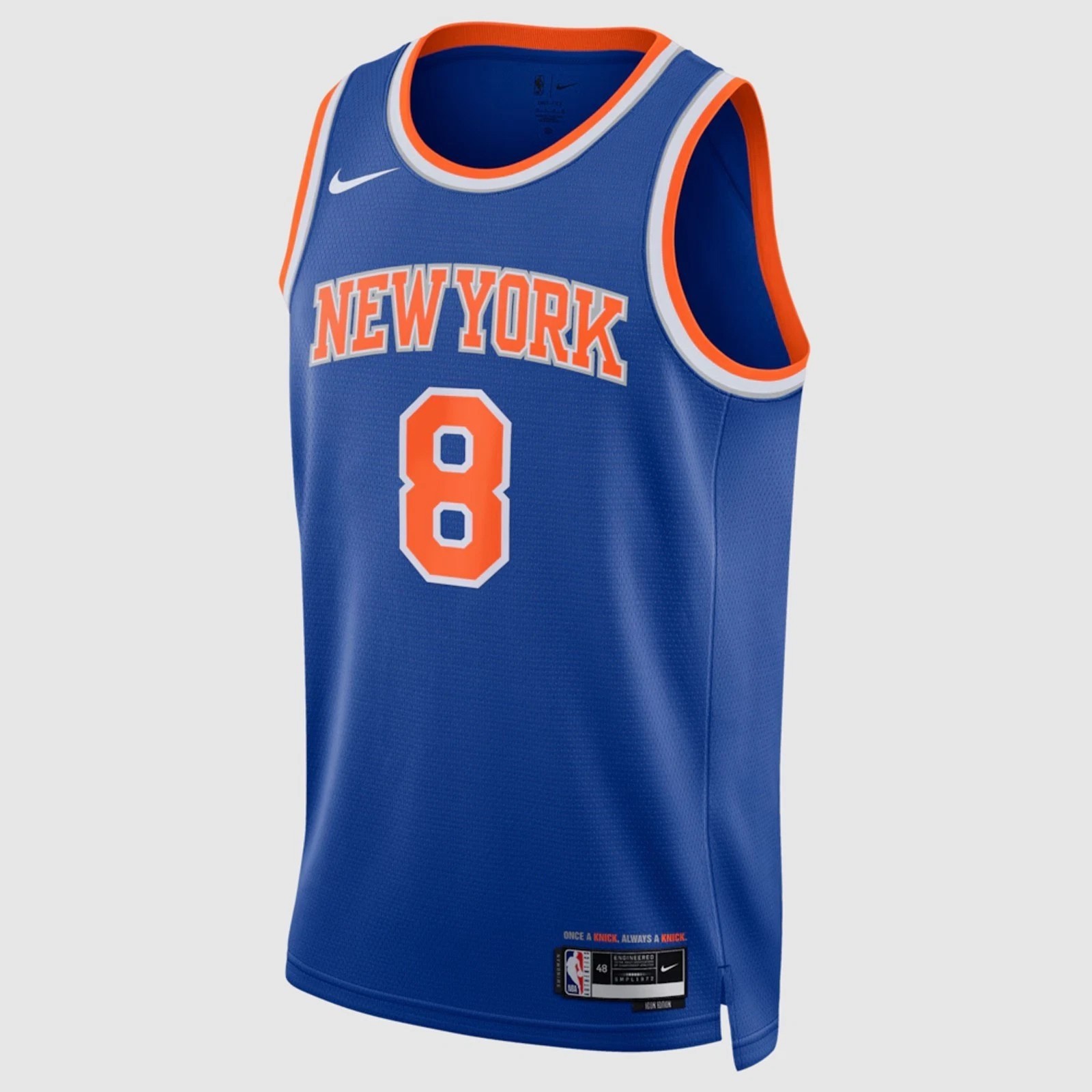 Unisex New York Knicks Blue OG Anunoby 2026 Finals Patch Custom Stitched