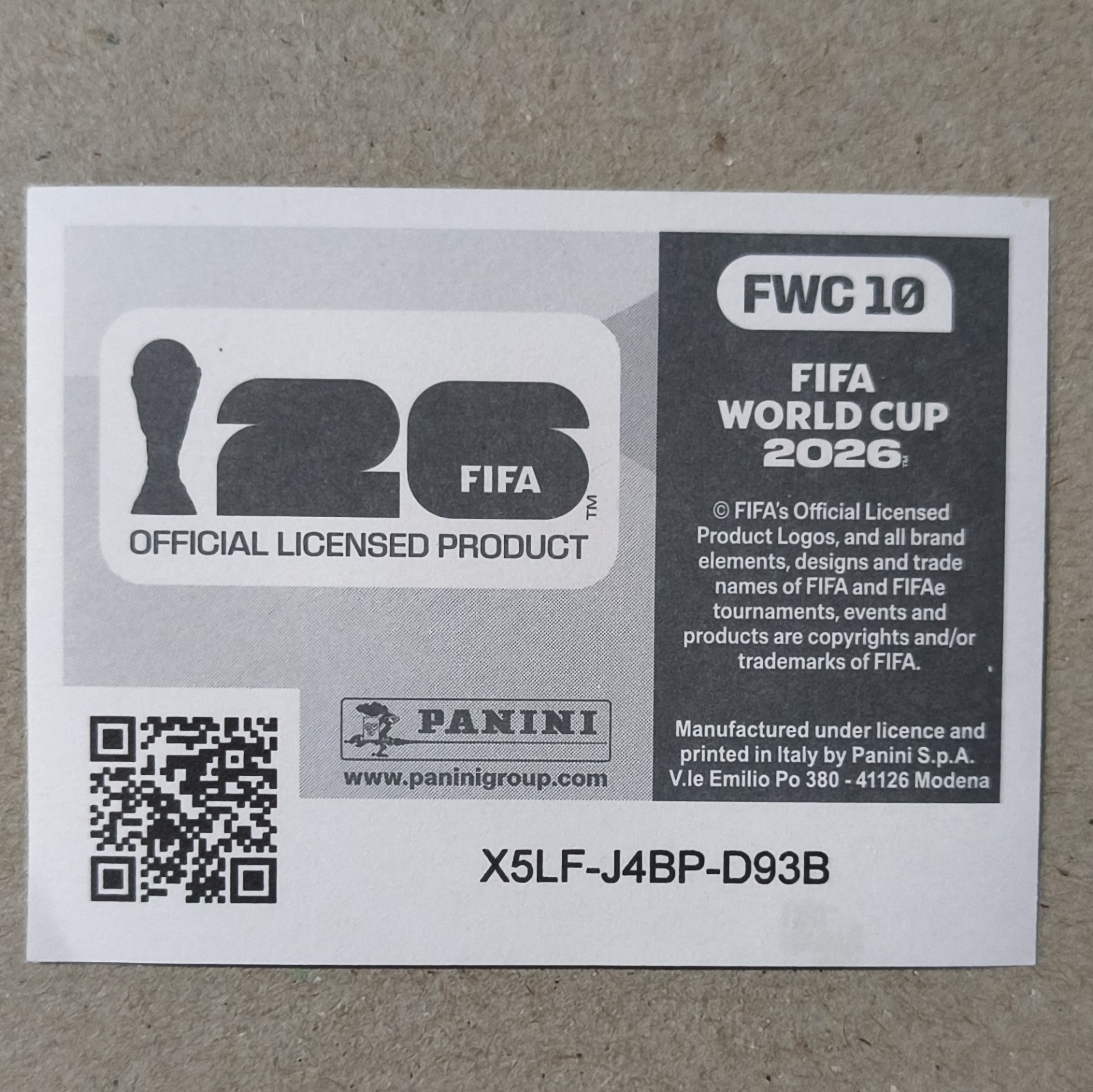 Panini FIFA Museum Uruguay 1950 Team Picture Soccer Sticker Non-Stuck English