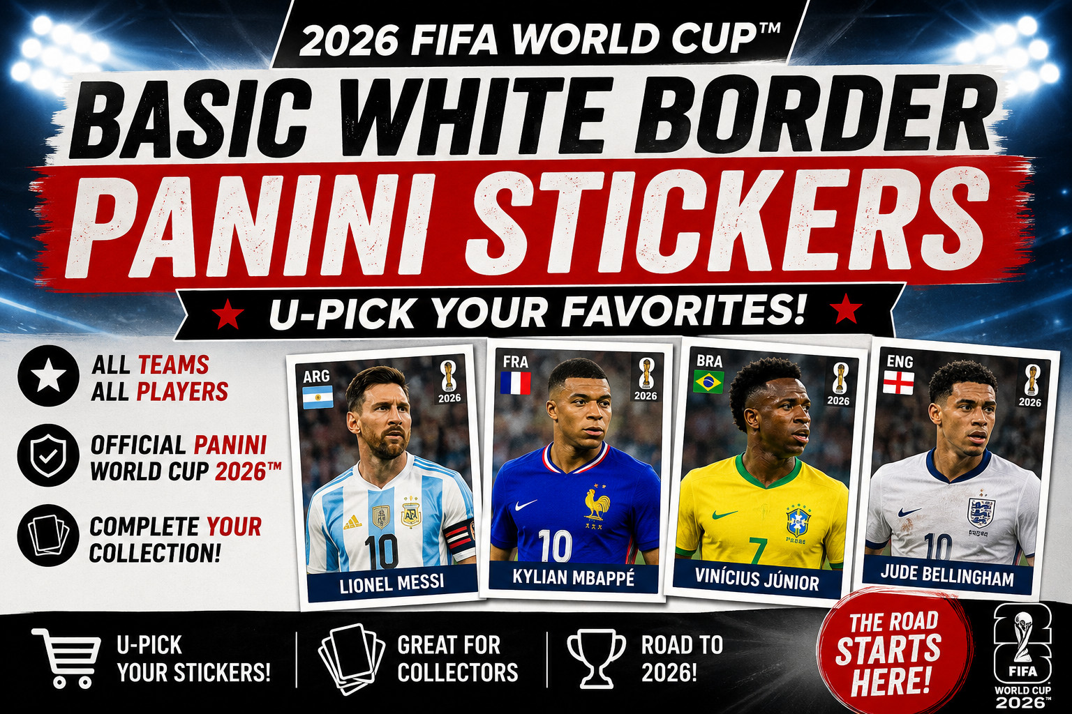 2026 Panini FIFA World Cup Stickers – YOU PICK – Teams M-Z Alphabetical Order