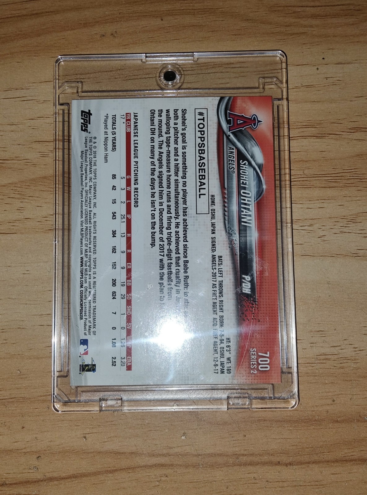 Chase Pack 2018 Topps – Shohei Ohtani #700 Read Description
