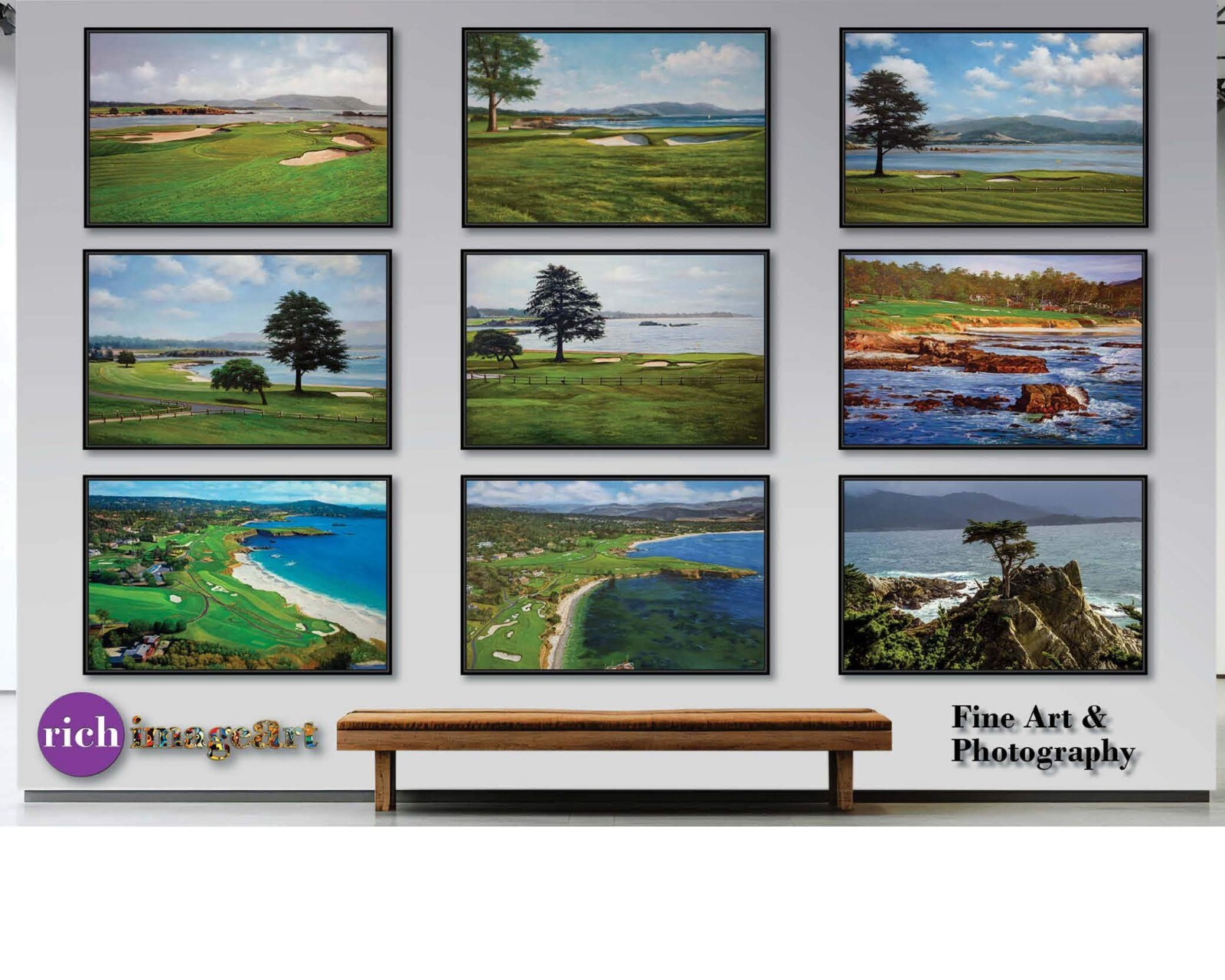 Augusta National Golf Holes 11 12 13 Amen Corner 3 Prints Masters Azalea Pan4