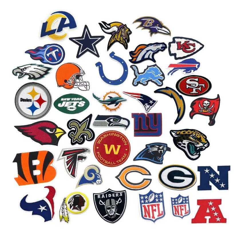 NFL Team Logo Iron On Patches 32 Items You Pick! Your Teams! Perfect For Customs