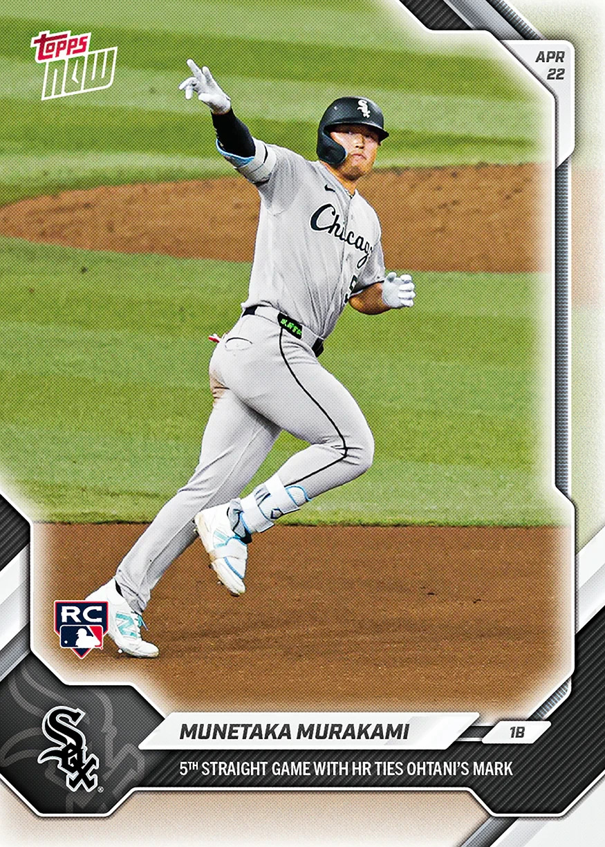 2026 Topps Now #110 • Munetaka Murakami RC • 5th Straight Game With HR White Sox