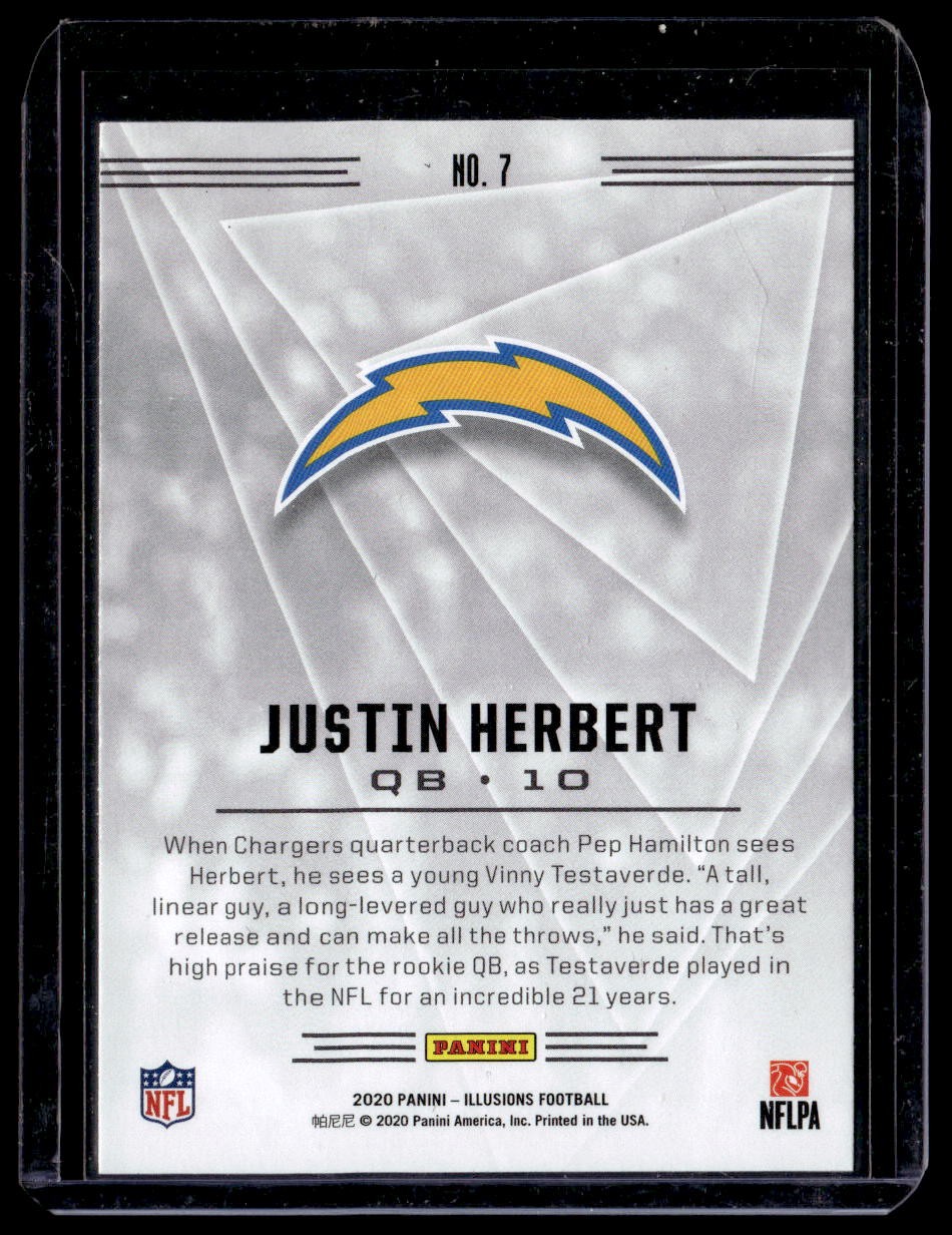2020 Panini Illusions #7 Justin Herbert Retail