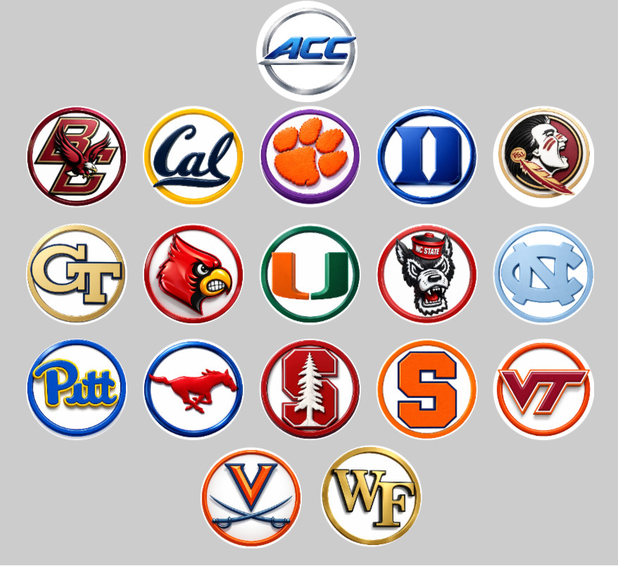 Handcrafted D1 Football Fan Standing 1″ Magnets. All 136 Teams.