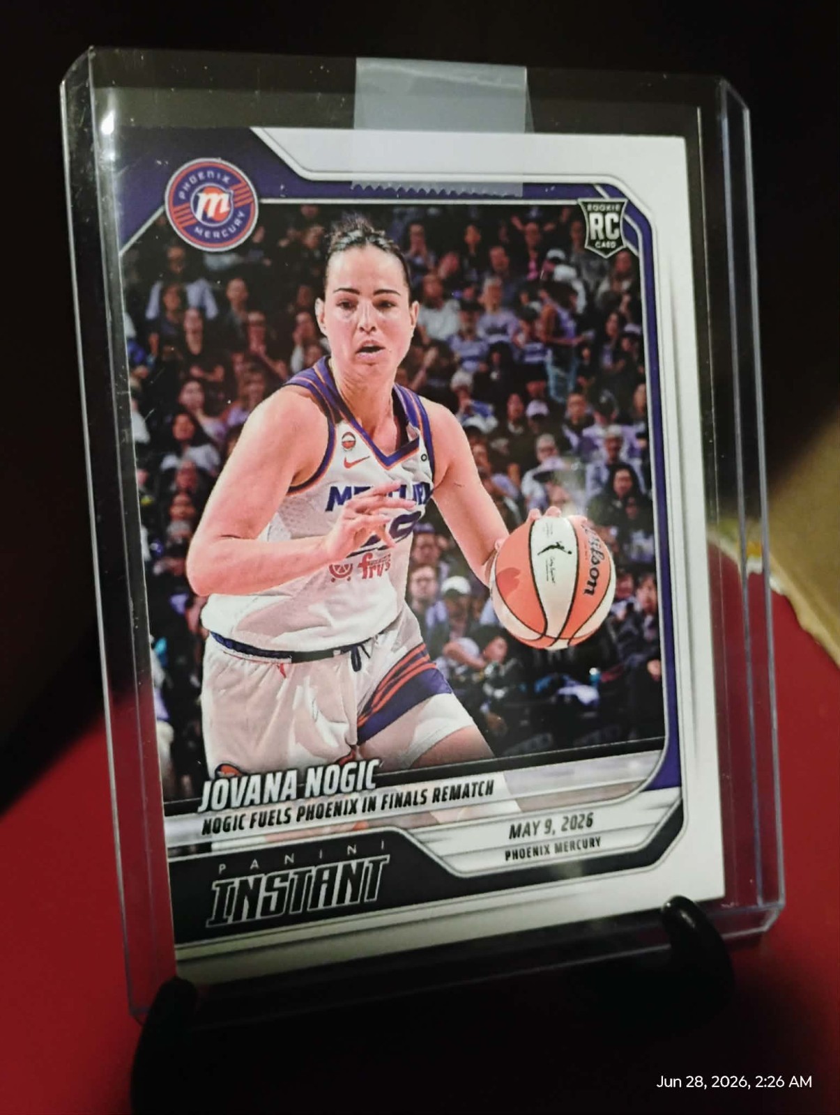 2026 Panini Instant WNBA #39 Jovana Nogic Rookie Fuels Phoenix PR:323